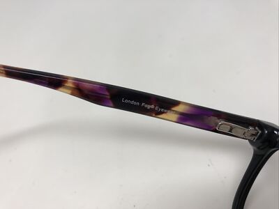 London Fog Eyeglasses Frames Marjorie Black Purple 52-16-15  display picture 3