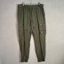 Banana Republic Olive Green Cargo Joggers Small 100 Lyocell Elastic Waist