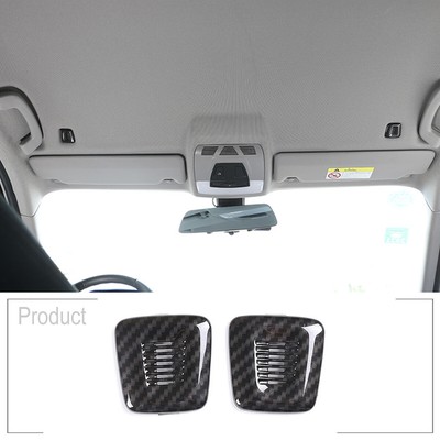 For BMW 3-Series G20 2019-2021 Carbon Fiber Car Roof Microphone Cover Trim 2pcs