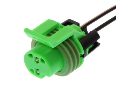 #ad Oil Pressure Switch Connector Pigtail GM Green 2002 2012 2 Wire Black Ground $9.95