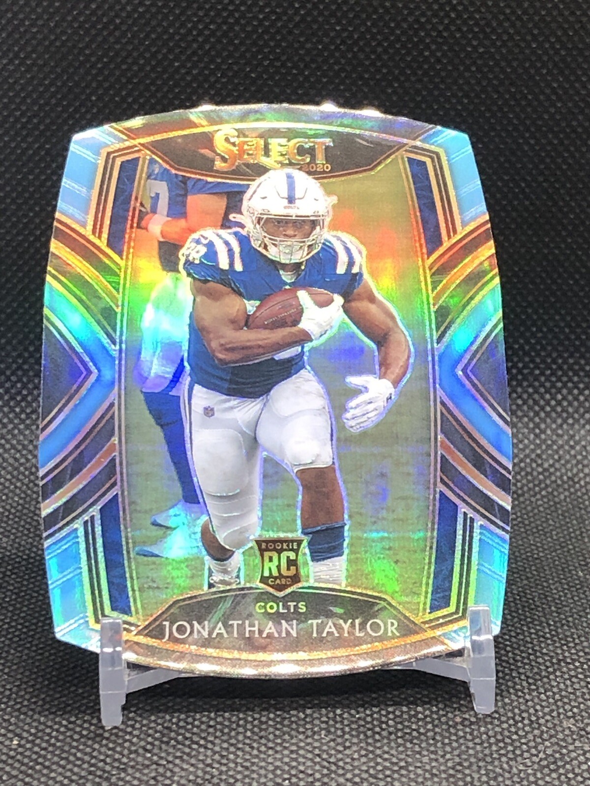 Jonathan Taylor 2020 Select Rookie Card Club Level Blue Prizm Die Cut RC Colts