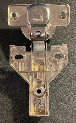 Full overlay hinge with 3D mounting plate Clip On Stainless Steel