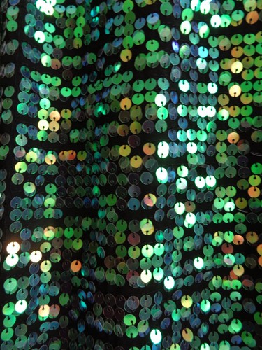 ASOS GREEN SEQUINS SHIFT DRESS Fully Lined Keyhole Back 26 - Picture 16 of 18