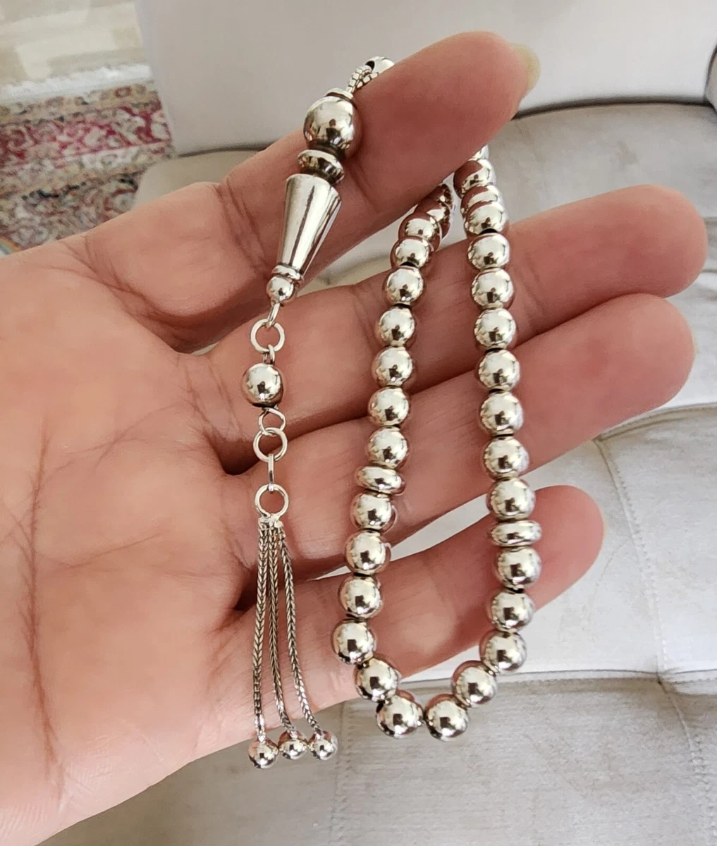 Silver worry deals beads
