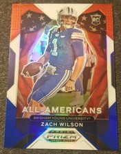 2021 PRIZM DRAFT PICKS*ROOKIE*ZACH WILSON*ALL-AMERICAN*RED*WHITE*BLUE*PRIZM*#182