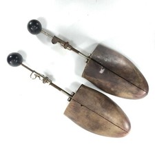 Vintage Wooden Shoe Form Shoe Tree Stretcher Adjustable Size 5 Distressed Aged