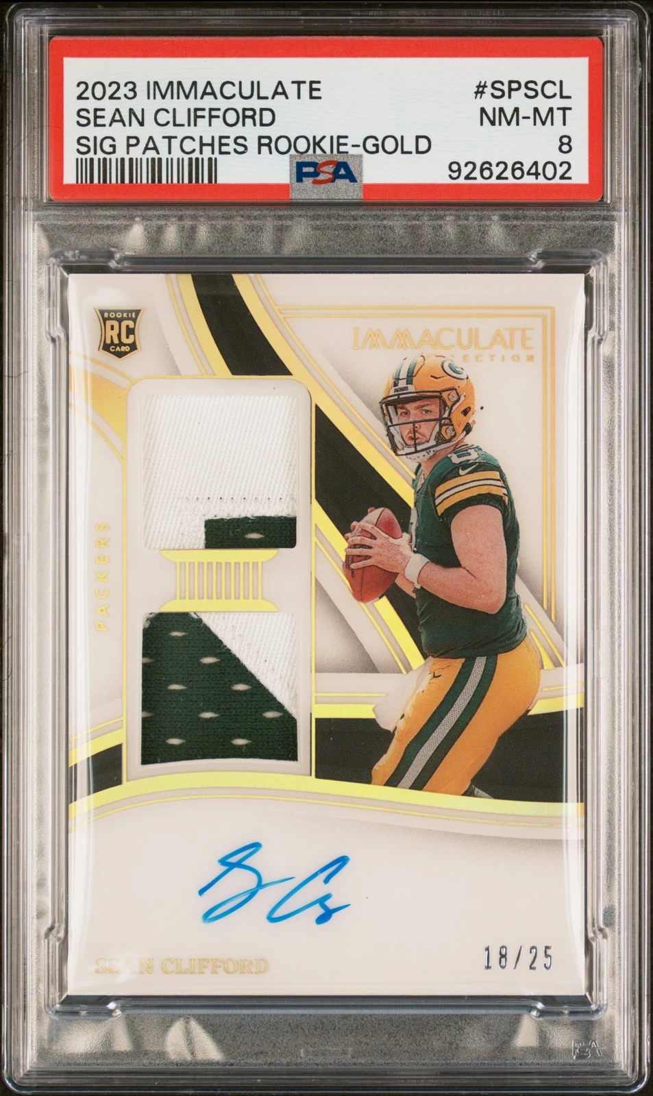 Sean Clifford Panini Immaculate Collection Immaculate Signature Patches Rookie #SPSCL Gold