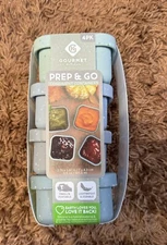 (4) Pack of Gourmet Kitchen Reusable Prep & Go Condiment Containers