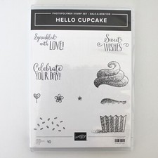 Stampin' Up Hello Cupcake Photopolymer Stamp Set Deserts Sweets Birthday B2