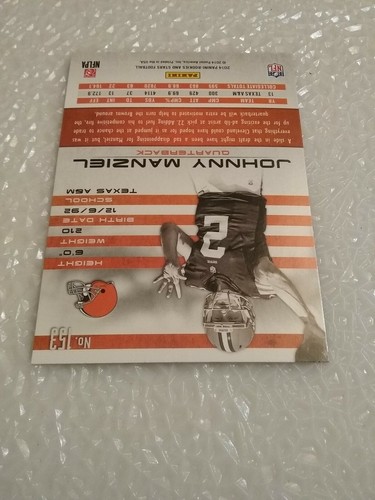 Johnny Manziel Browns 2014 Rookies And Stars RC #153 - Picture 4 of 4