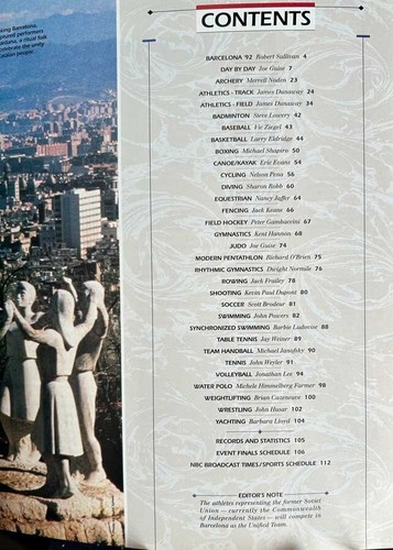 Official NBC Viewer's Guide Magazine - The 1992 Olympic Games Barcelona pristine - Bild 2 von 4
