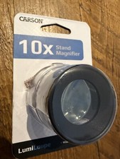 10x Power Stand Lupe Carson LL-20 LumiLoupe Dual Linsen Messen Retical
