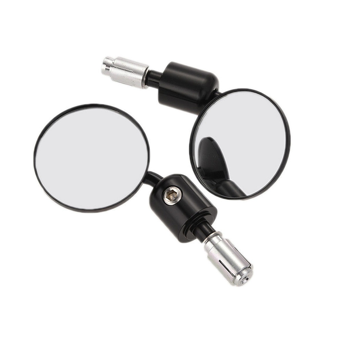 Sleek Black Aluminum Bar End Mirrors For Yamaha SCR950 & XSR900 Custom Bikes – Fits 7/8