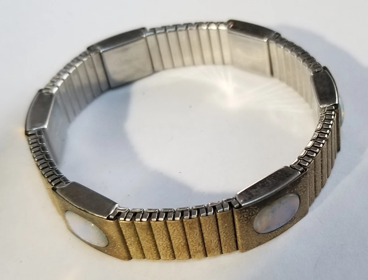 Original Vintage Aimante Japanese Expansion Magnetic Bracelet SS