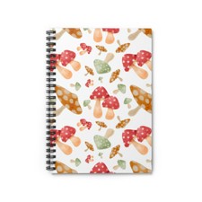Mushroom Spiral Notebook Lined Toadstool Pattern Fungi Mushroom Lover Journal