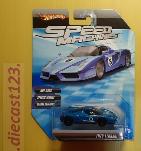 (lot of 2) ENZO FERRARI - Hot Wheels SPEED MACHINES Blue & HW TREASURE HUNTS Red - Picture 3 of 12