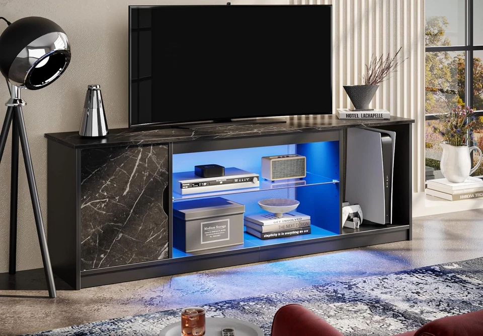 Muebles Para Sala Modernos Televisor Con LED Luces Soporte Mesa Hasta TV 65 inch - Image 2 of 4