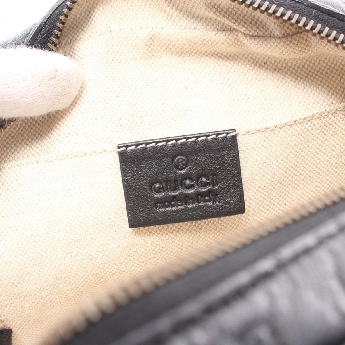Gucci Micro Guchi Bamboo Shoulder Bag Ladies Black 7 Gucci Micro Guchi Bamboo Shoulder Bag Ladies Black 7