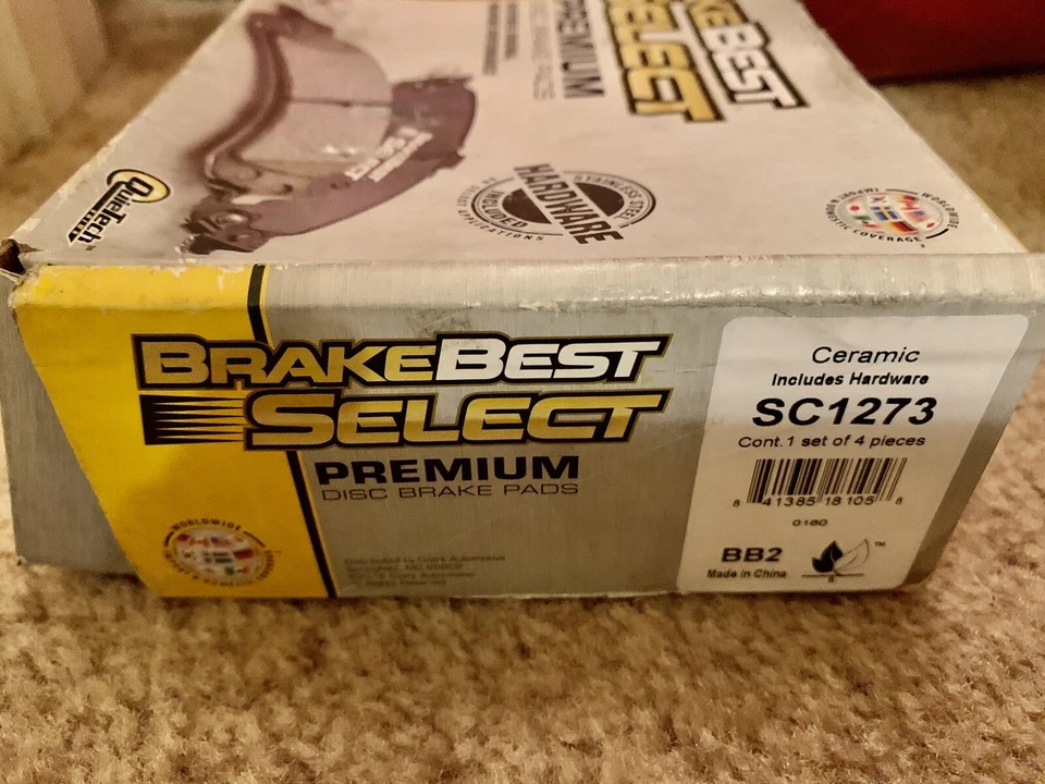 New Brakebest Select Ceramic Front Pads SC1273  Dodge Chrysler Jeep Volkswagen - Image 2 of 4