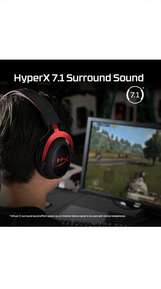 hyperx cloud ii gaming headset Surround Sound Ps5 Ps4 Xbox One Pc