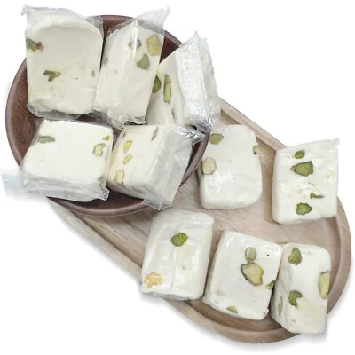 NY SPICE SHOP Nougat With Pistachios - White Premium Quality Sweets Nougat by NY Spice