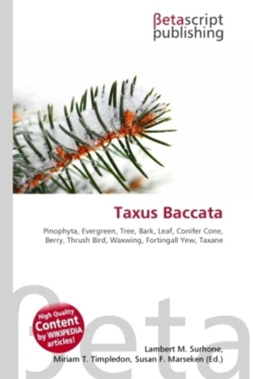 Thumbnail - Lambert M. Surhone (u. A.) | Taxus Baccata | Taschenbuch | Englisch