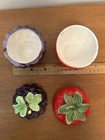 Vintage Strawberry & Grapes Fruit Shaped Jelly Jam Jars Dishes — photo 8
