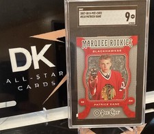 PATRICK KANE 2007-08 O-PEE-CHEE #518 MARQUEE ROOKIE graded RC SGC 9 MINT ! SHARP