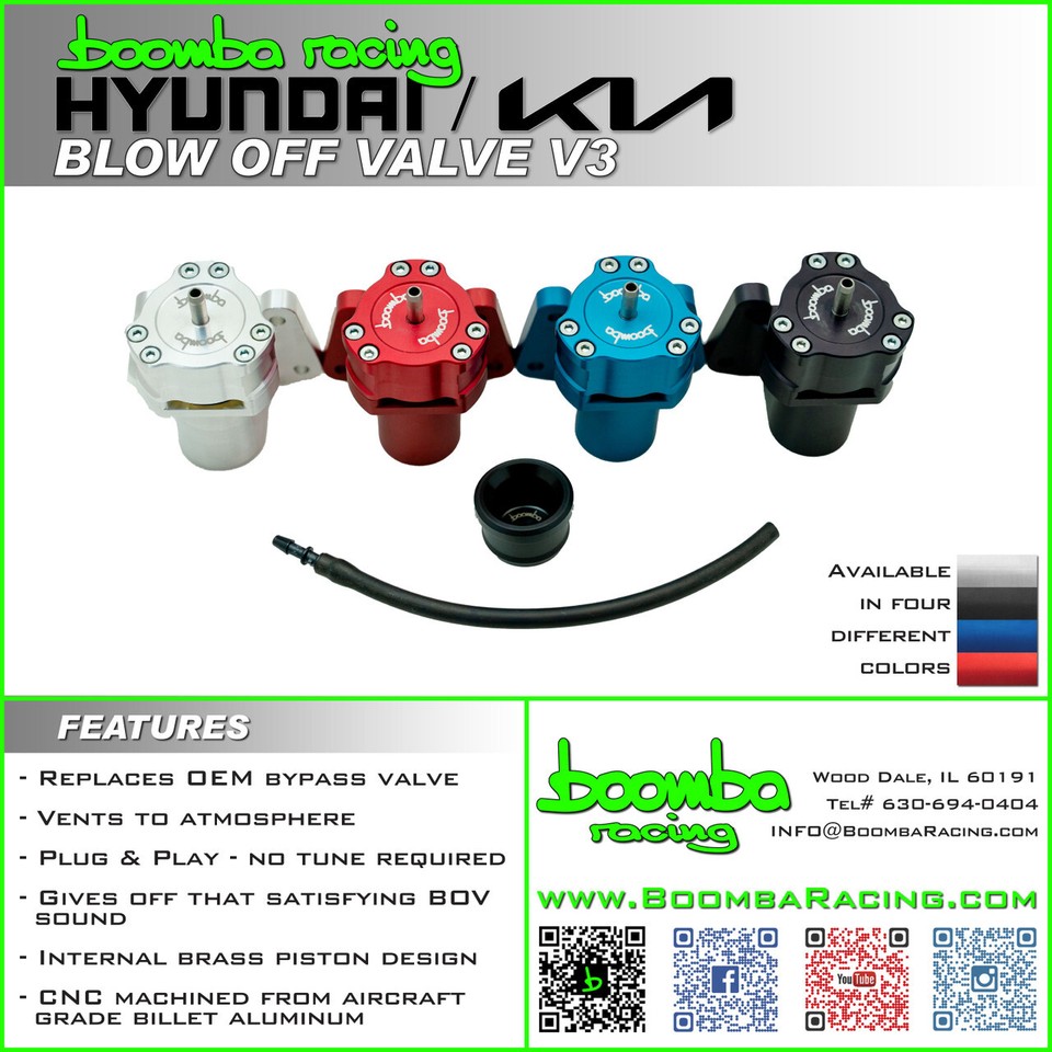 Boomba Turbo VTA Blow Off Valve BOV Red for Kia K5 Sonata Elantra Kona ...