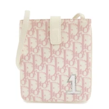 Christian Dior Trotter Shoulder Bag Canvas Patent Leather Auth Used