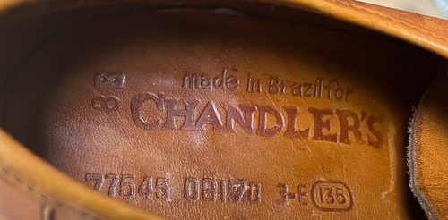 Vintage Chandler's Leather Wedge Womens 8 Made in Brazil - Picture 7 of 7