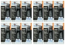 PERMATEX 81158 Black RTV Silicone Adhesive Sealant 3oz, 12 Pack