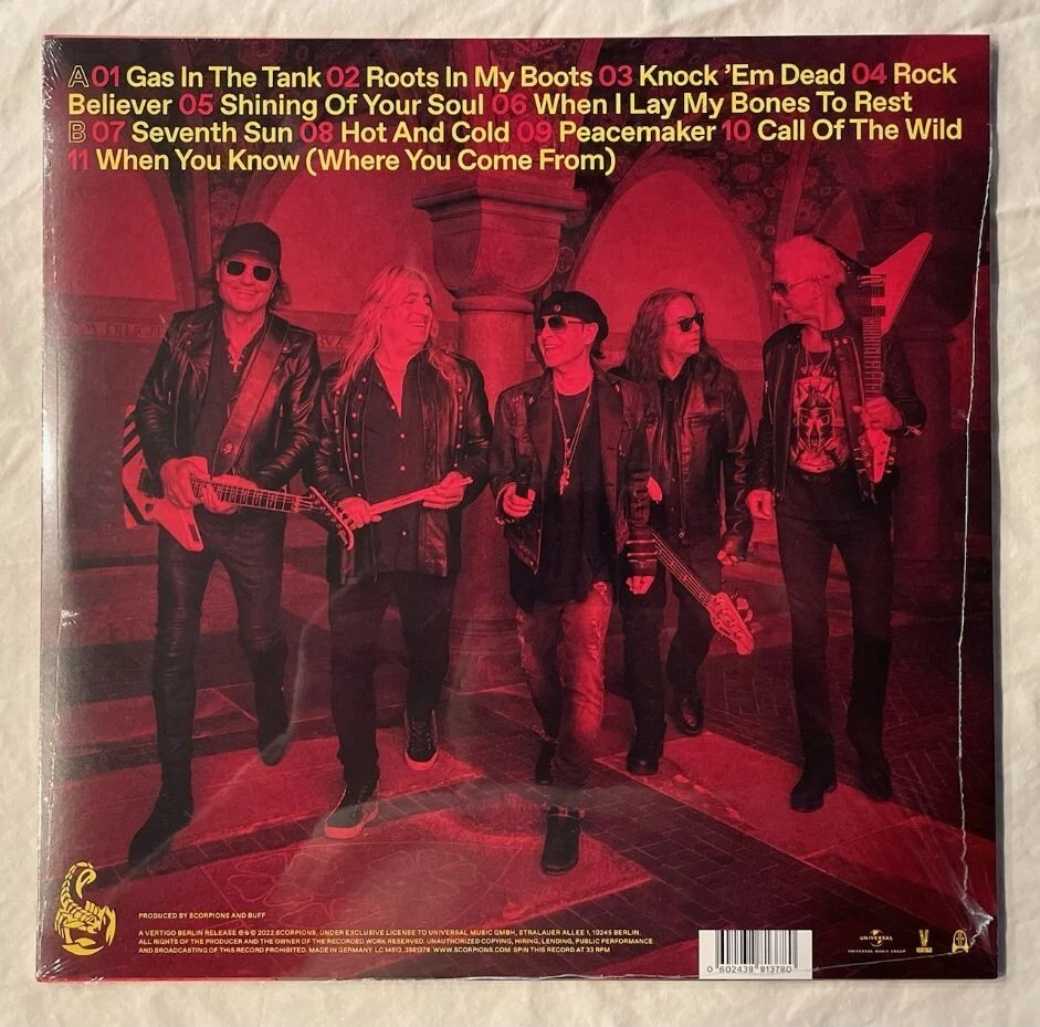 Scorpions - Rock Believer (180G Black Vinyl + Photo signed by 3 members) NEW - Image 3 of 3