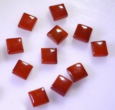  WHOLESALE NATURAL CARNELIAN CABOCHON SQUARE SHAPE LOOSE GEMSTONE