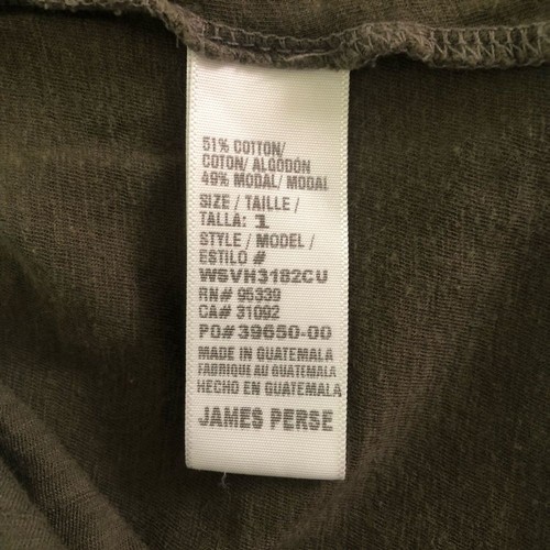 Standard James Perse T-Shirt mit U-Ausschnitt olivgrün Größe Small - Bild 4 von 4