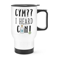 Fitness I Heard Gin Reise Becher Tasse Mit Griff - Lustig Tonic GeträNke Thermo
