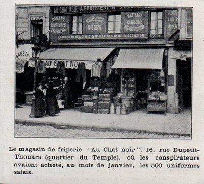 1905 -- PARIS III LA MAGASIN FRIPERIE AU CHAT NOIR 16 RUE DU PETIT