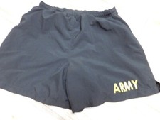 US ARMY APFU BLACK SHORTS PT TRUNKS SIZE MEDIUM