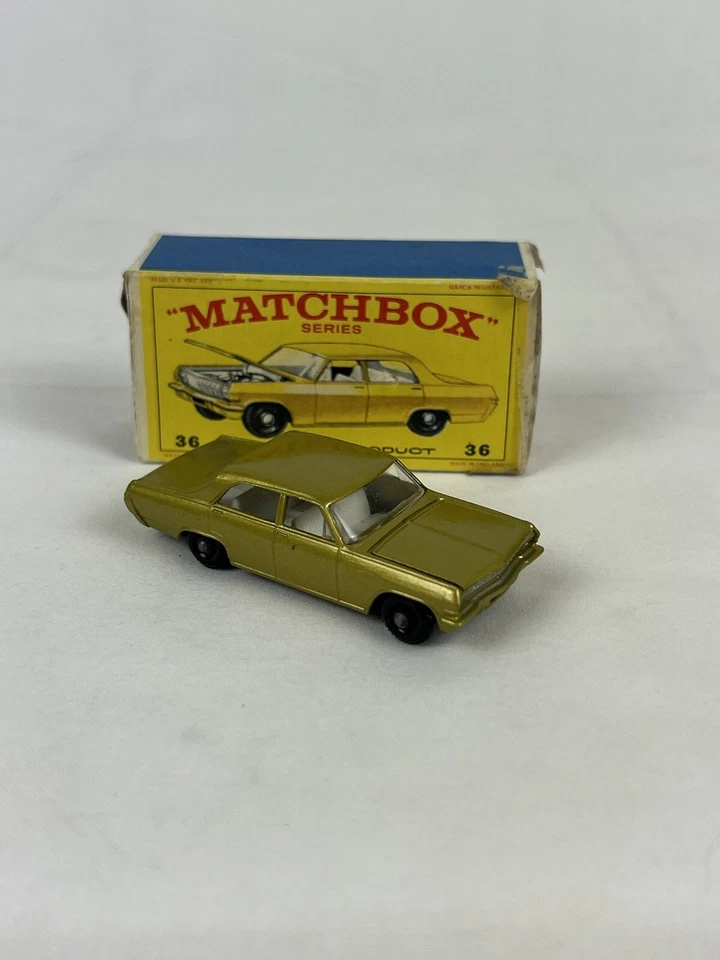 Vintage Matchbox Lesney MOKO / #36 Opel Diplomat w/ Original Box / 1966 - Image 2 of 4