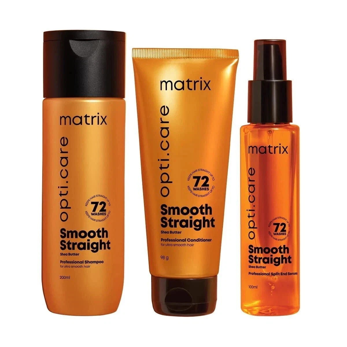 Matrix Opti Care Professional Straight Spa Shampoo Conditioner Serum Combo Pack