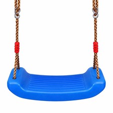 Plastic Swing Seat for Indoor Outdoor Backyard, Blue