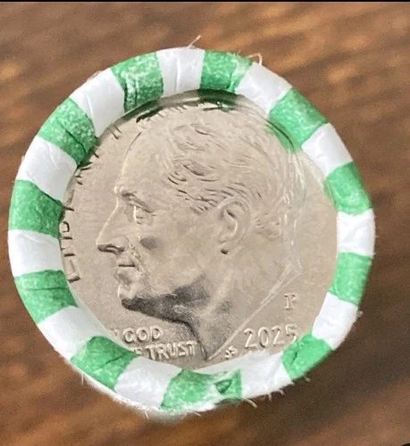 (1 Roll) 2025-P Roosevelt Dime Roll - BU Uncirculated
