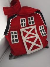 6 pc Vintage handmade Barn Bag with Animals