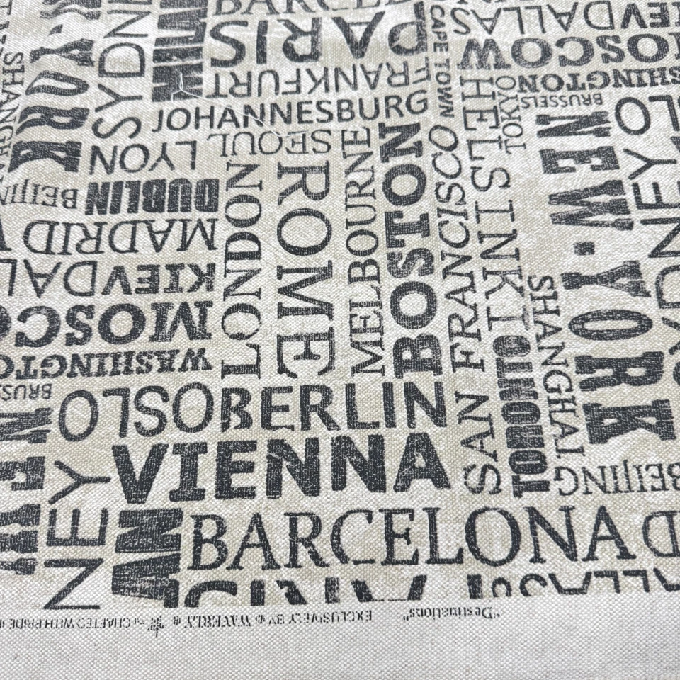 waverly upholstery fabric words gray destinations usa 36x55 - Image 4 of 4