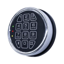 Chrome Electronic Safe Lock Replacement Keypad with Solenoid, Gun Safe Lock w...