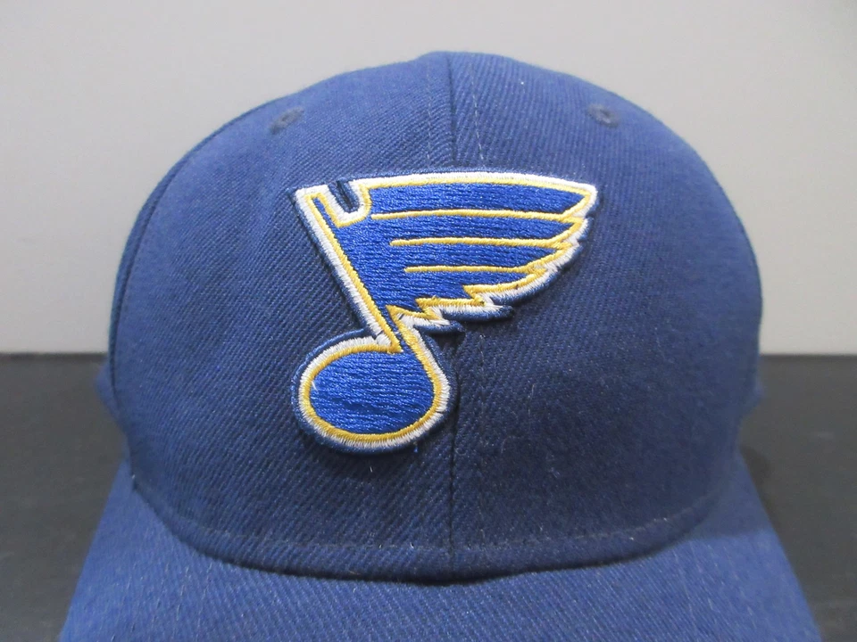 St. Louis Blues Hat Cap Strap Back Blue Yellow NHL Hockey Logo Reebok Mens - Image 2 of 4