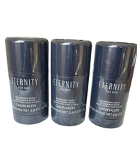3 X Eternity Cologne By Calvin Klein for Men 2.6 oz Deodorant Stick