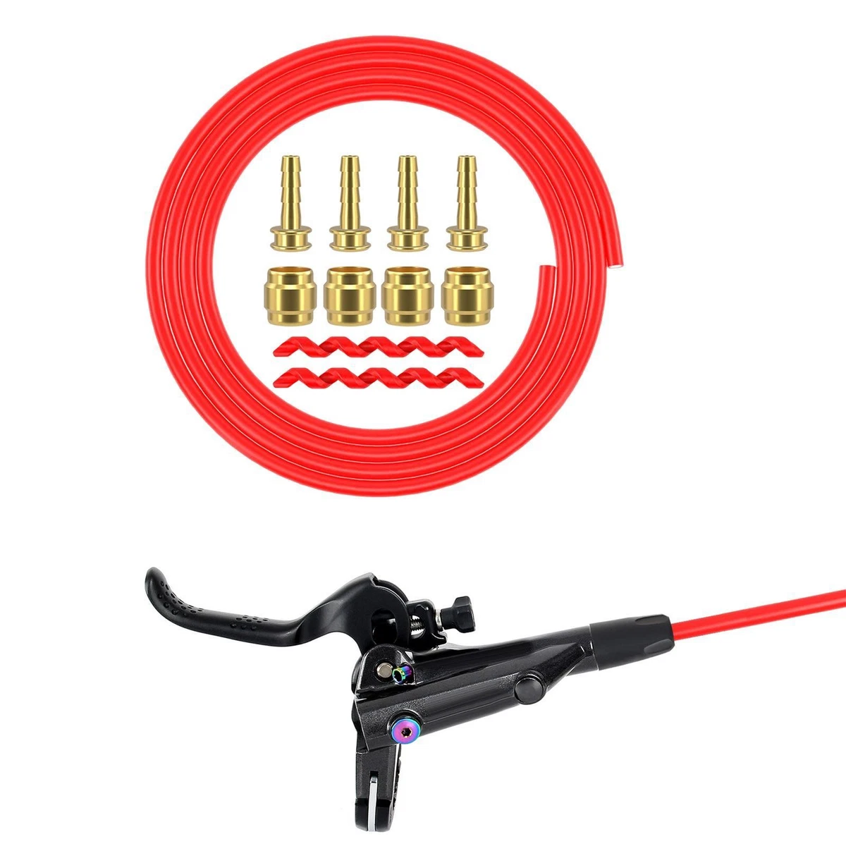 Kit Frein Hydraulique Complet ALHONGA Pour Vélo - AV + AR - BMX, VTT, Route