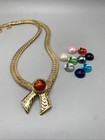 Joan Rivers 10colour Gold Necklace Interchangeable Pendants and Stones
