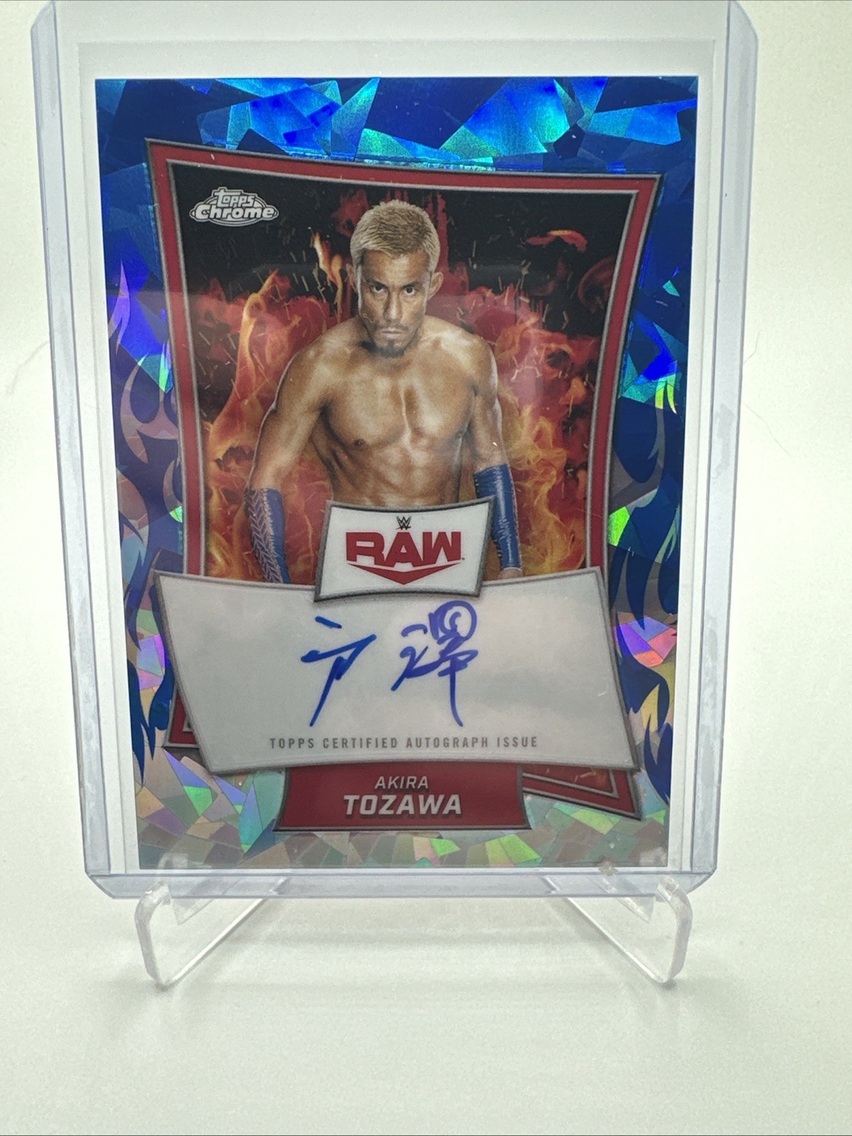 2025 Topps Chrome WWE Sapphire Akira Tozawa Autograph On-Card RAW Auto